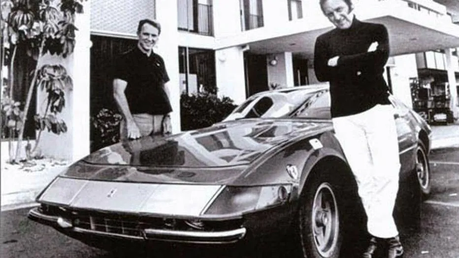 Dan Gurney & Brock Yates with Ferrari Daytona